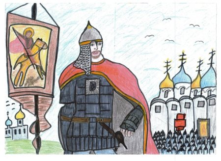 Александр Невский защитник земли русской рисунки