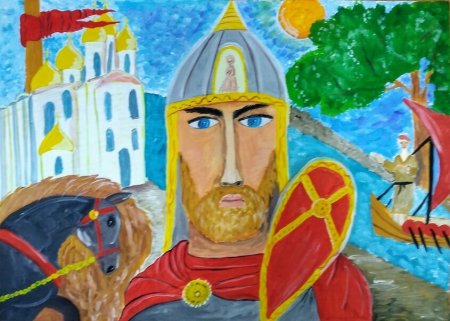 Александр Невский защитник земли русской рисунки