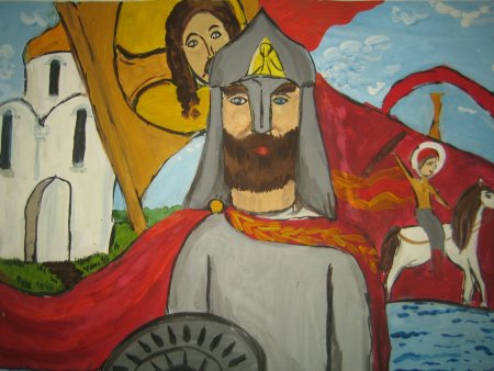 Александр Невский защитник земли русской рисунки