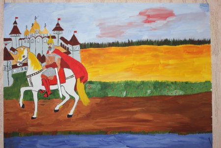 Александр Невский-защитник земли русской нарисовать