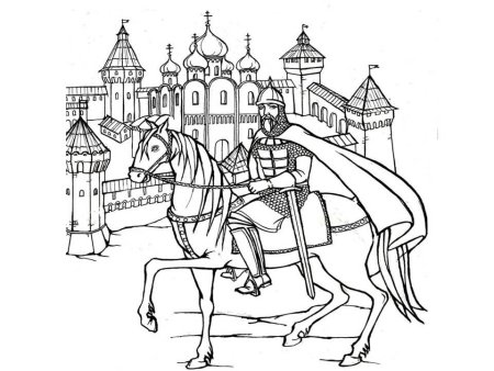 Александр Невский разукрашки