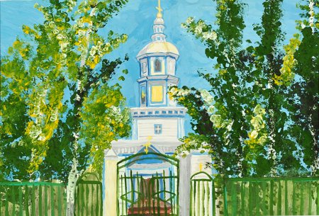 Рисунок храма в Марий Эл