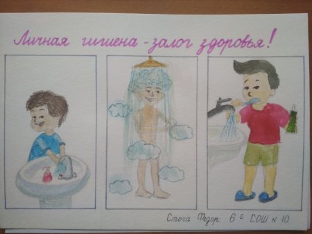 Рисование на тему гигиена