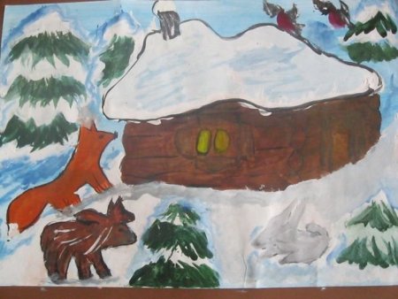 Зимовье зверей иллюстрации к сказке