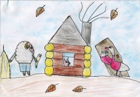 Рисунок к сказке зимовье зверей