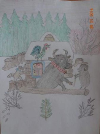 Зимовье зверей сказка раскраска