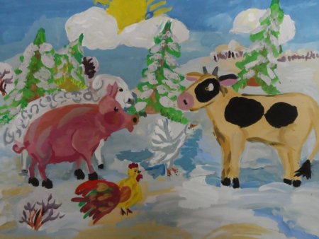 Зимовье зверей иллюстрации к сказке