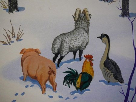 Зимовье зверей сказка раскраска