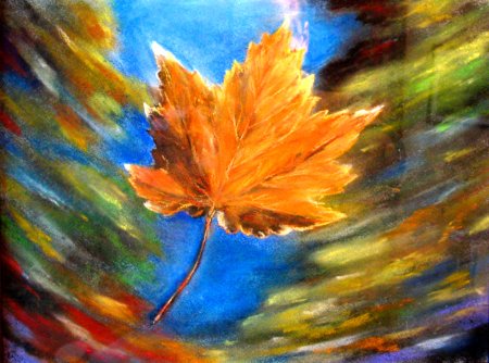 Осенние листья пастелью