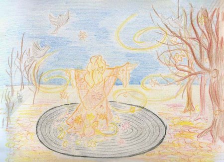 Рисунок осенний вальс для садика