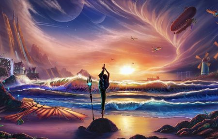 Фантастический пейзаж рисунки