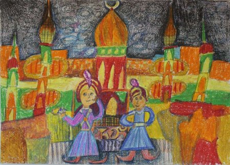 Детские рисунки к восточным сказкам