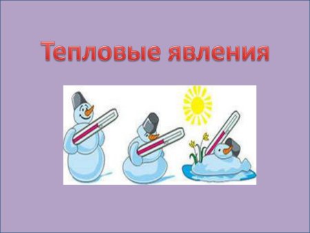 Тепловые явления