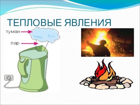Примеры тепловых явлений