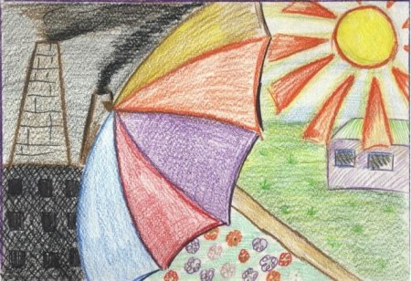 Загрязнение природы рисунок