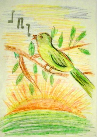 Иллюстрация к романсу Глинки Жаворонок