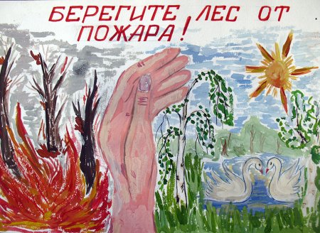 Рисунок на тему пожар