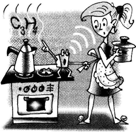 Утечка газа рисунок