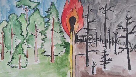 Рисунок на тему пожарная безопасность