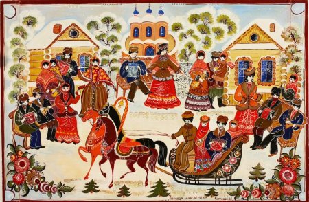 Раскраска русские народные праздники