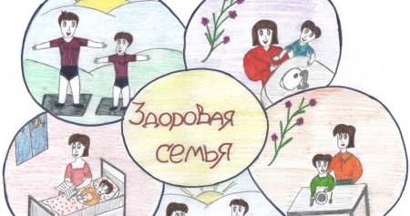 Рисование на тему здоровая семья
