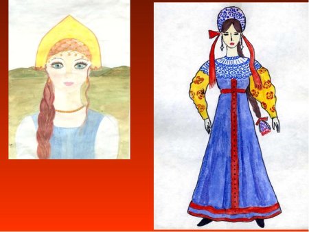 Национальный костюм рисунок