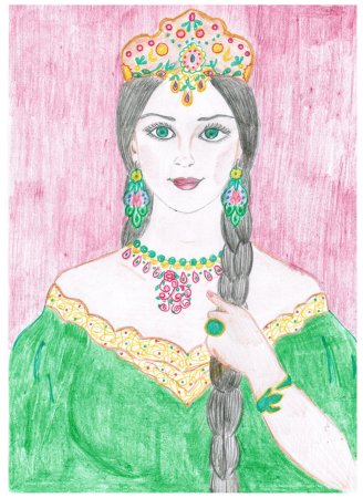 Рисование русского народного костюма