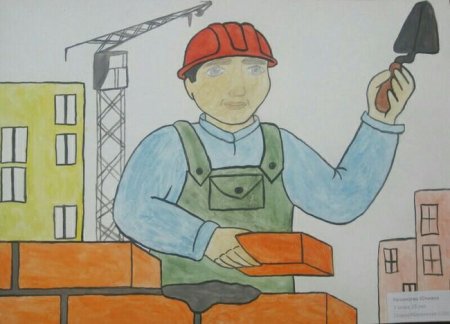 Рисунок на тему профессия строитель (50 фото)