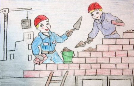 Раскраска Строитель