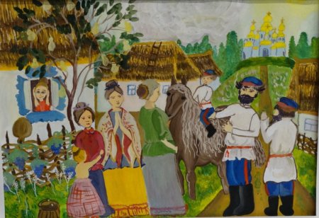 Детский рисунок на казачью тему