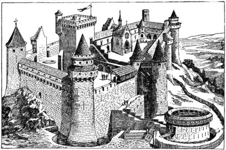 План схема средневекового замка