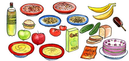 Рисунки продуктов питания
