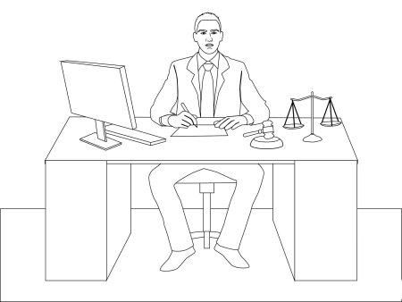 Юрист раскраска