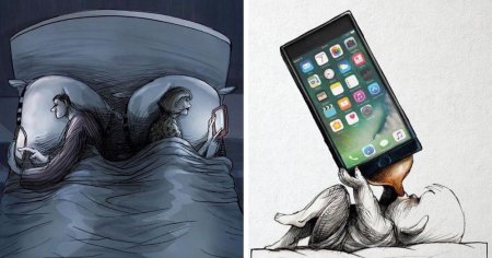 Карикатуры зависимость от социальных сетей