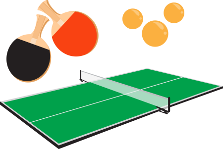 Ракетка пинг понг вектор