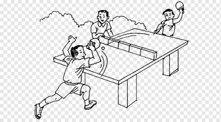 Настольный теннис рисовать