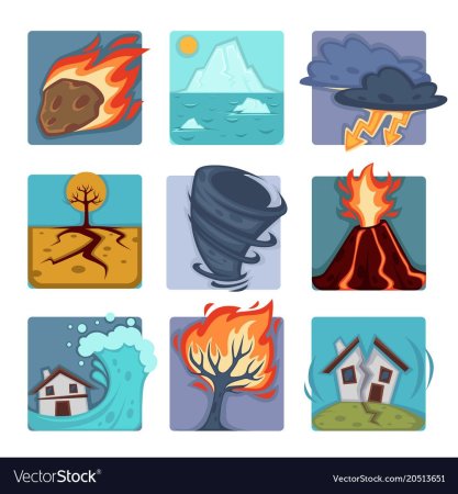 Стихийные бедствия иконки