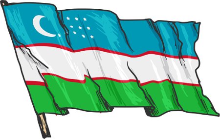Флаг Узбекистана раскраска