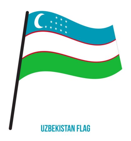 Флаг Узбекистана раскраска