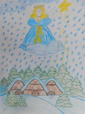 Рождества волшебные мгновения рисунок на конкурс