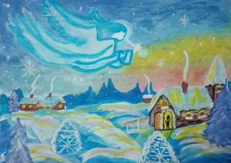 Рождество рисунок на конкурс