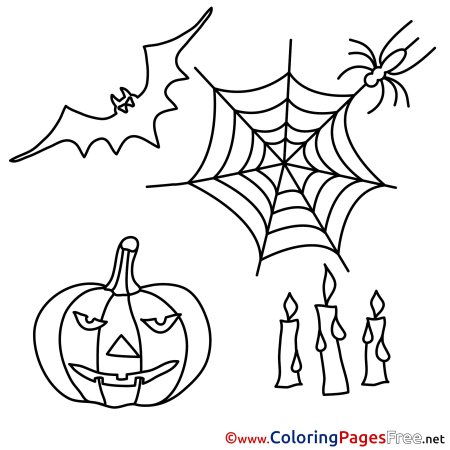 Маленькие раскраски для Хэллоуина