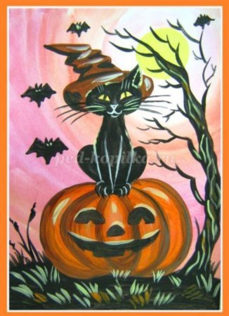 Рисование для детей на тему Хэллоуин