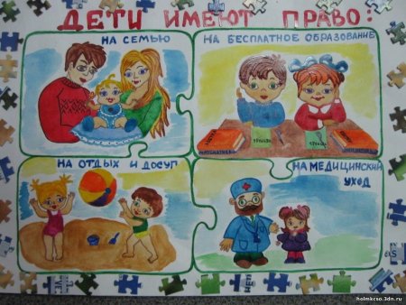 Детские рисунки на тему я имею право