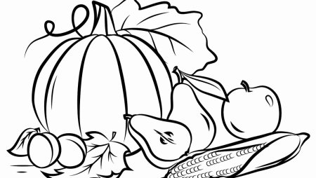 Дары осени раскраска