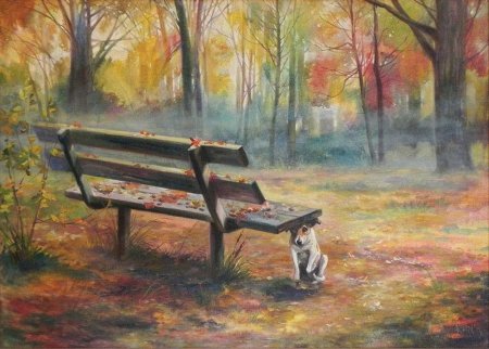 Пейзаж со скамейкой