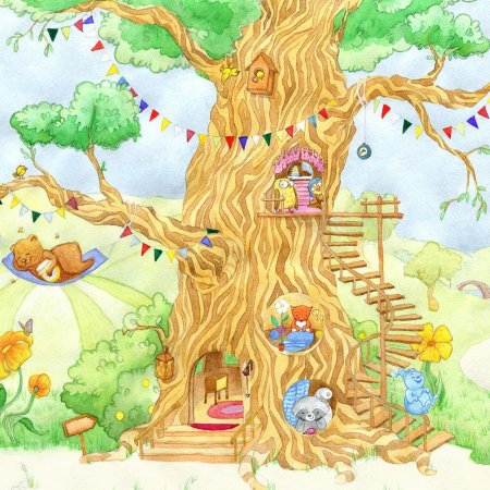 Сказочное дерево рисунок