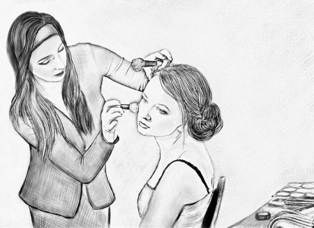 Профессия визажист рисунок