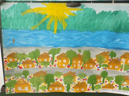 Рисование деревенский домик старшая группа