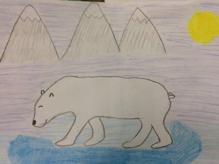 Рисование. Тема: «белый медведь и Северное сияние» (Лыкова, 140)